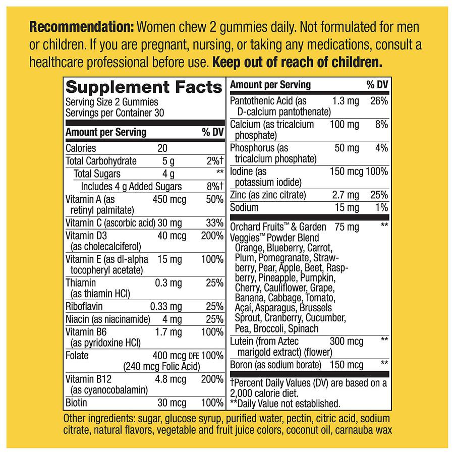 Women's 50+ Multi-Vitamin Gummies Fruit商品第3张图片规格展示