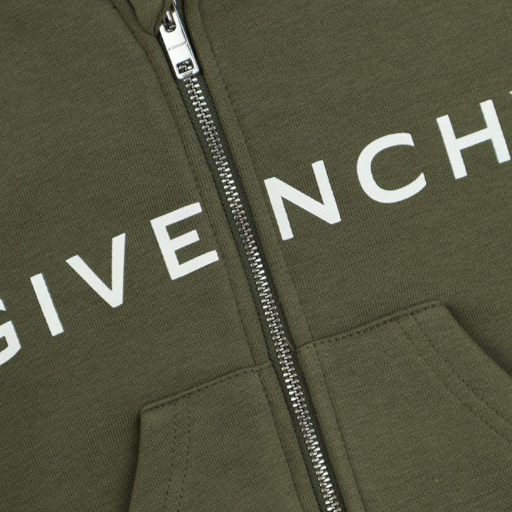 商品Givenchy|Khaki Baby Hooded Zip Up,价格¥1556-¥1728,第4张图片详细描述
