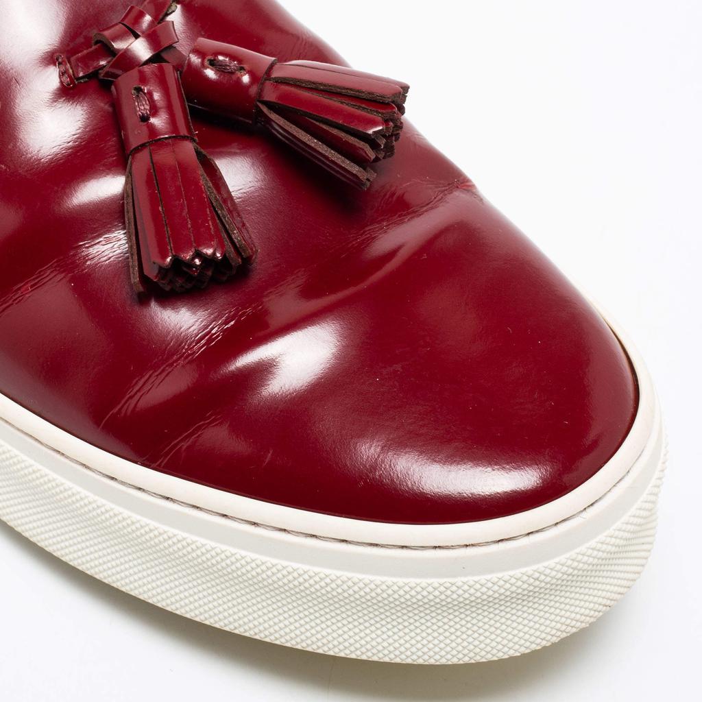 Celine Burgundy Patent Leather Tassel Slip-On Sneakers Size 39商品第7张图片规格展示