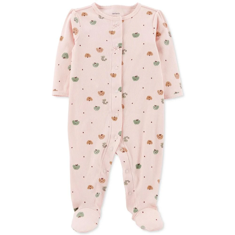 商品Carter's|Baby Girls Textured Printed Snap Up Cotton Sleep and Play,价格¥68,第1张图片