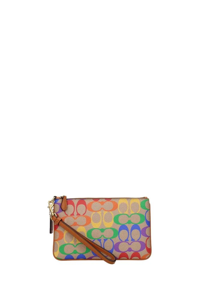 商品Coach|Clutches Fabric Beige Multicolor,价格¥533,第1张图片