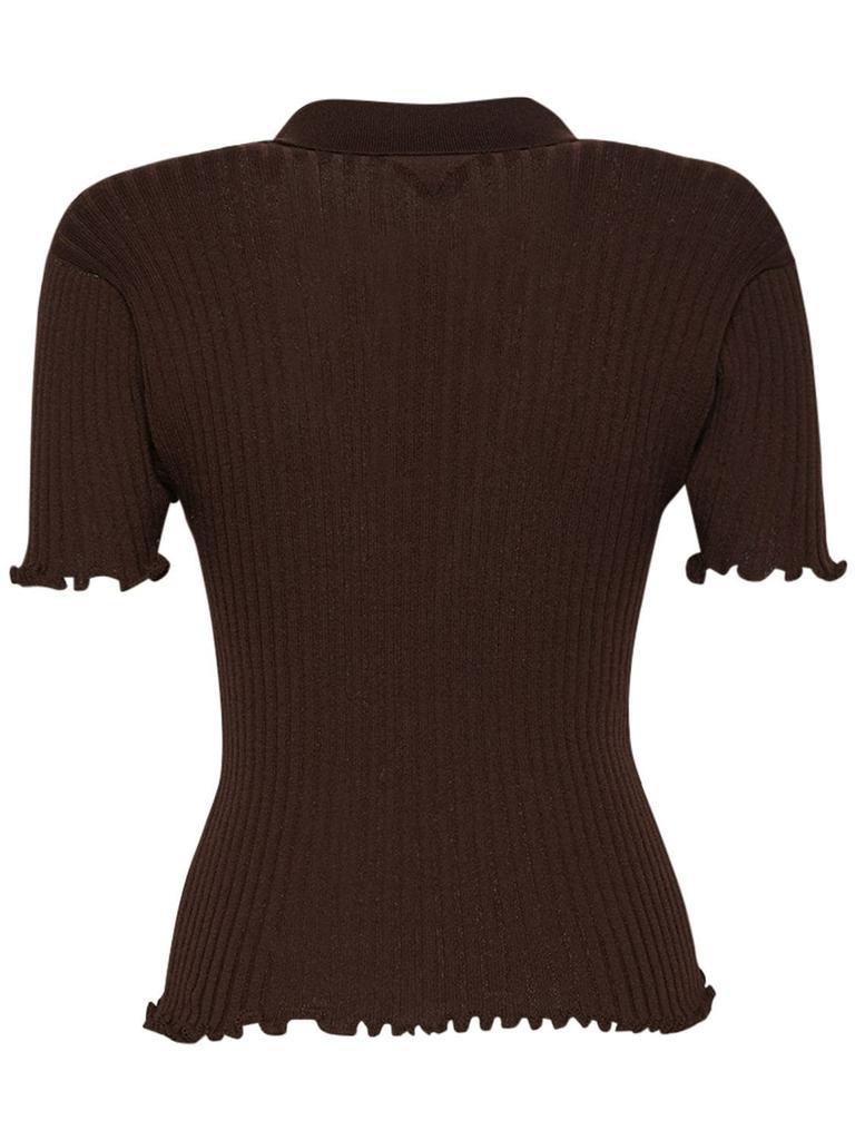 商品Bottega Veneta|Wool Rib Knit Polo Sweater,价格¥8252,第6张图片详细描述