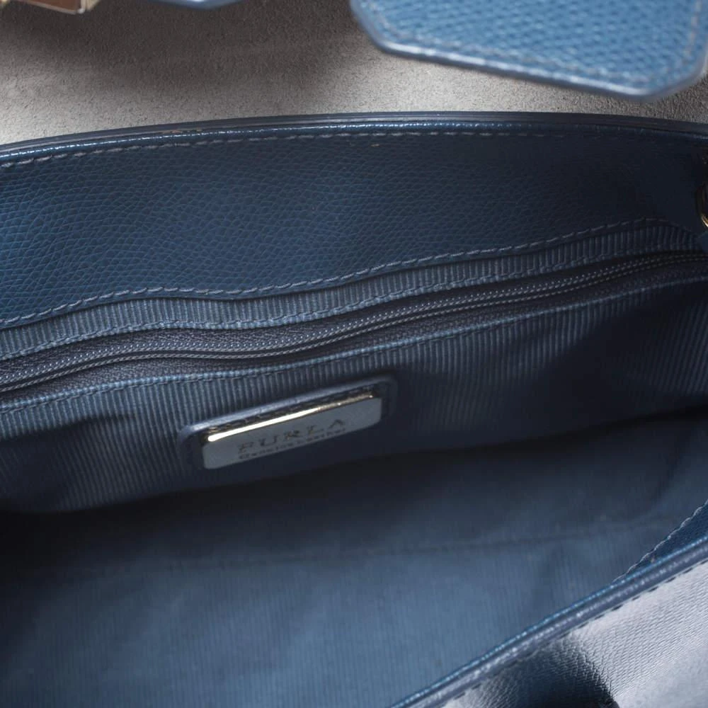 Furla Blue Leather Metropolis Satchel 商品