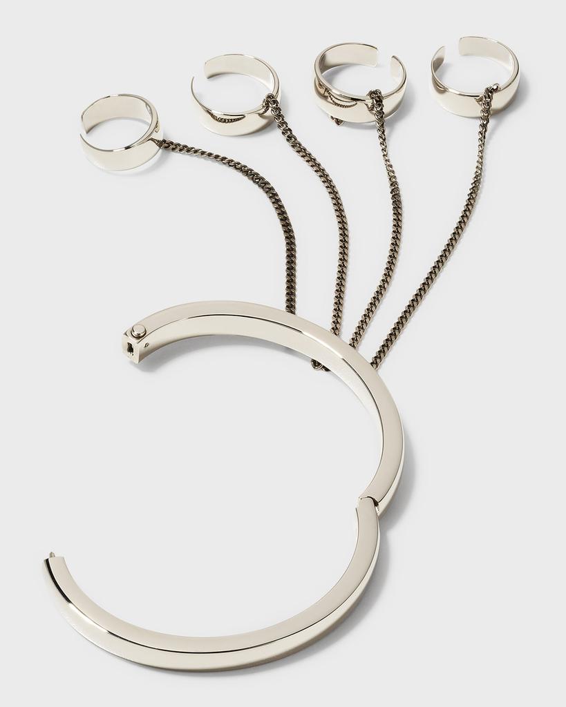 4-Ring Connector Bracelet, Silver商品第4张图片规格展示