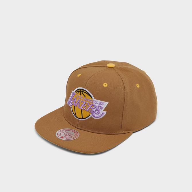 Mitchell & Ness Los Angeles Lakers NBA Wheat Hardwood Classics Snapback Hat商品第4张图片规格展示