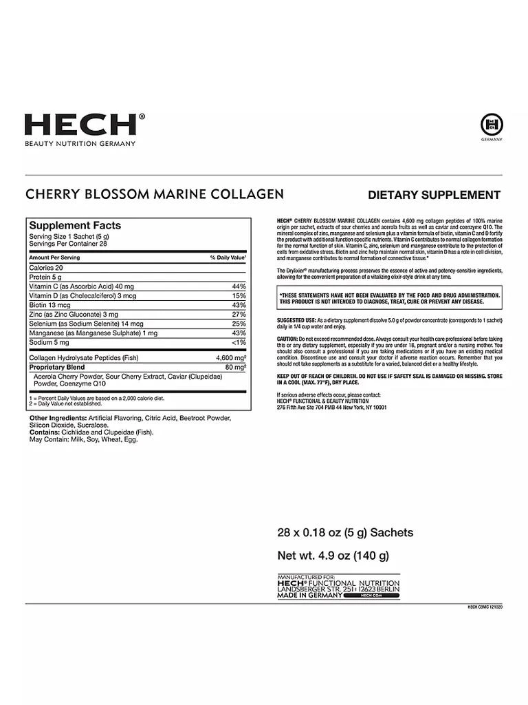 商品Hech|Cherry Blossom Marine Collagen,价格¥443,第2张图片详细描述