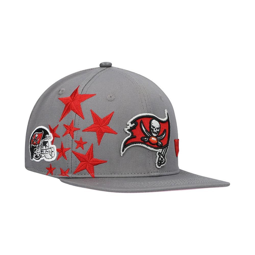 商品Pro Standard|Men's Pewter, Pink Tampa Bay Buccaneers Stars Snapback Hat,价格¥372,第1张图片