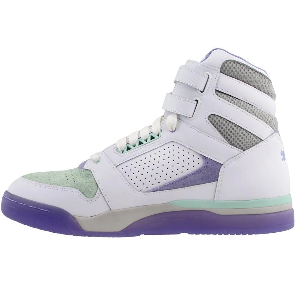 商品Puma|Palace Guard Mid Easter 耐磨防滑中帮篮球鞋 白紫 370595-01,价格¥301,第4张图片详细描述