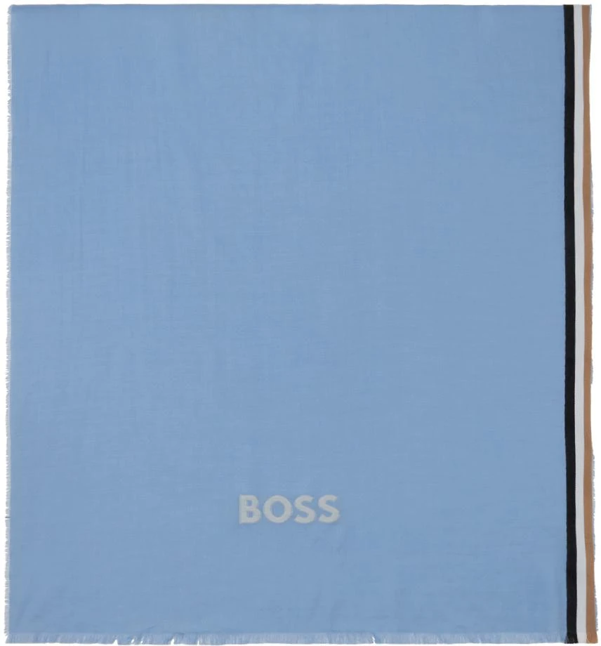 商品Hugo Boss|Blue Striped Scarf,价格¥372,第1张图片