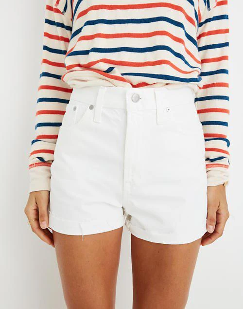 商品Madewell|The Perfect Jean Short in Tile White,价格¥277,第3张图片详细描述