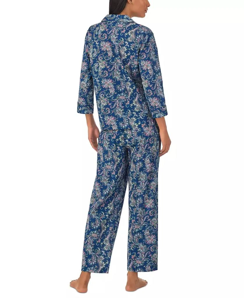 商品Ralph Lauren|Women's 2-Pc. 3/4-Sleeve Printed Pajamas Set,价格¥291,第2张图片详细描述