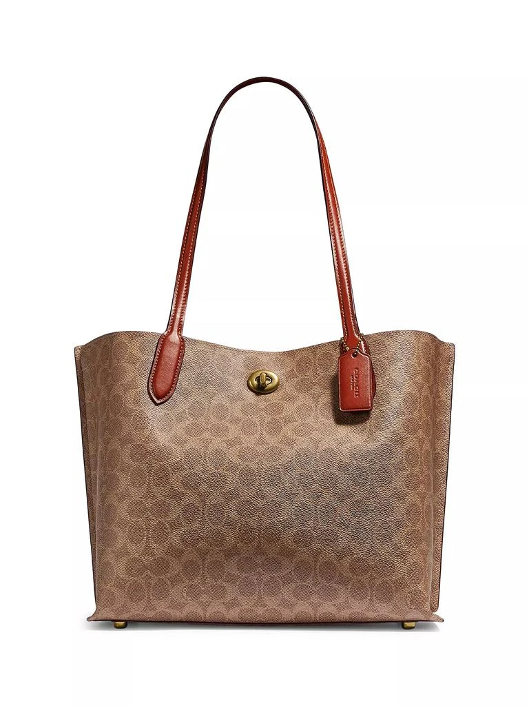 商品Coach|Willow Signature Coated Canvas Tote,价格¥2647,第1张图片