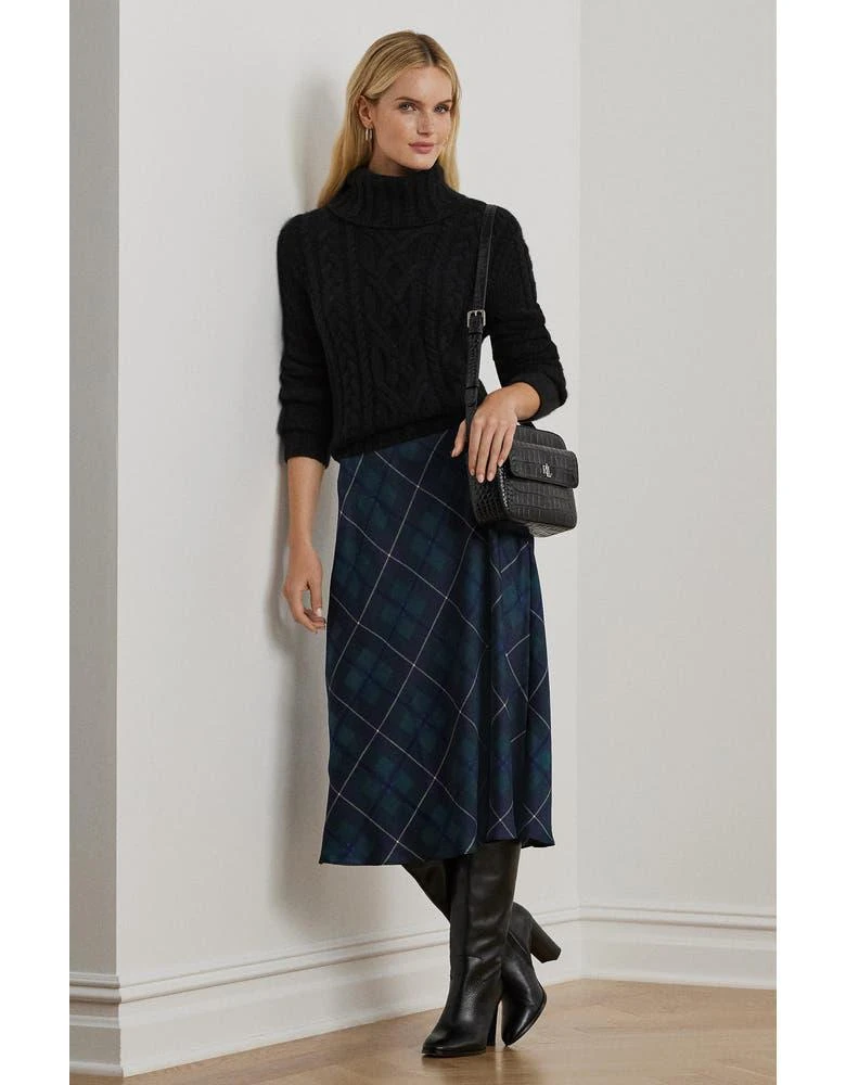 商品Ralph Lauren|Plaid Satin Charmeuse Skirt,价格¥876,第2张图片详细描述