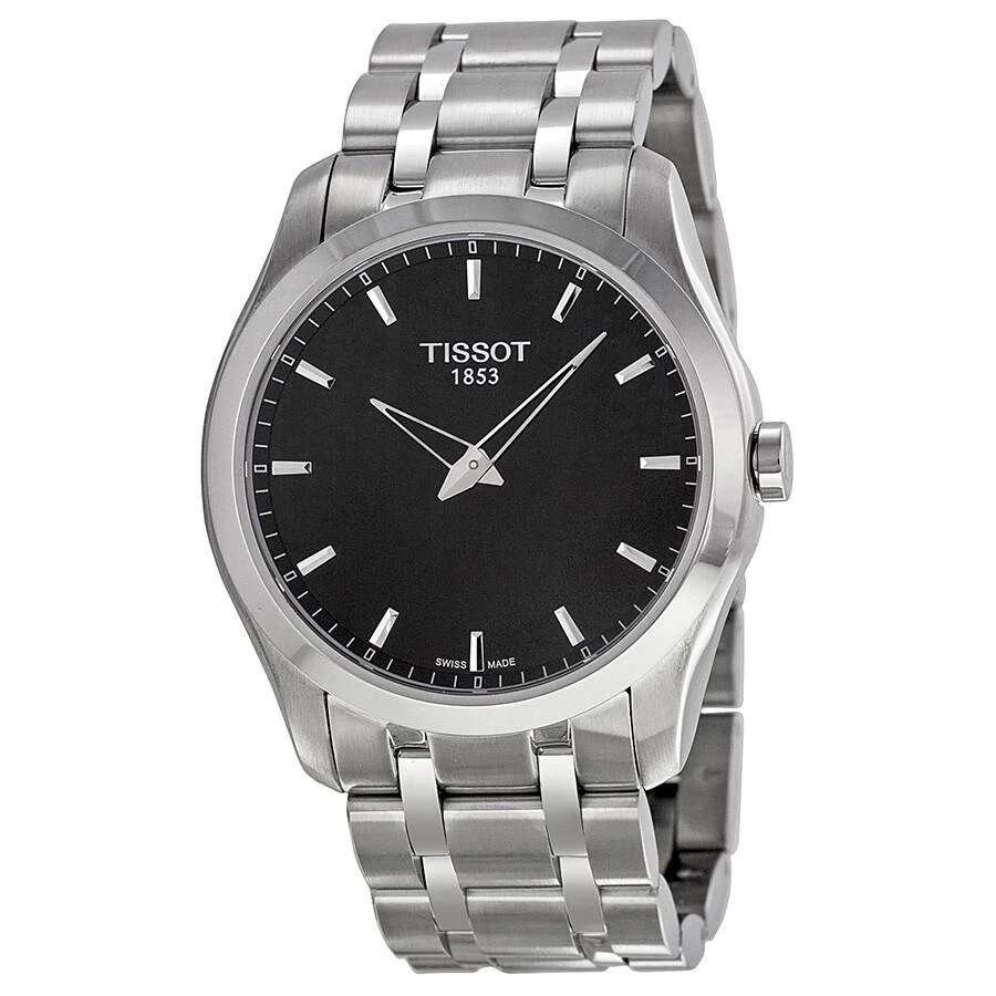 商品Tissot|天梭库图系列黑色表盘男士石英手表-39mm,价格¥2120,第1张图片
