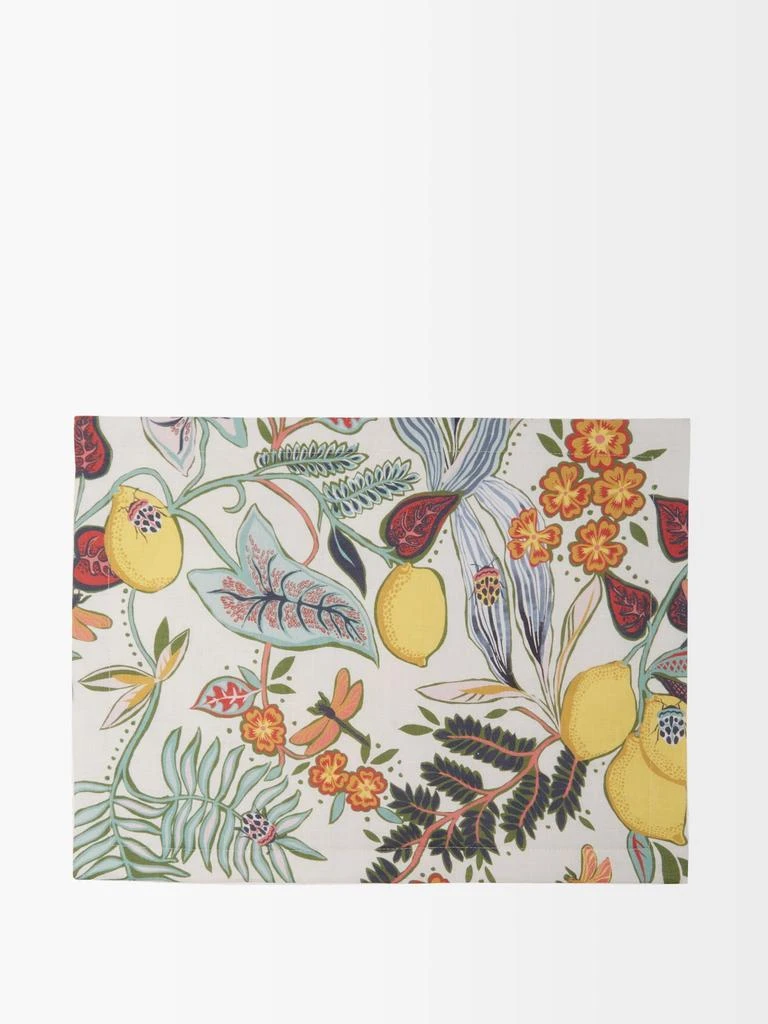 商品LA DOUBLE J|Set of two Botanical-print linen placemats,价格¥735,第1张图片
