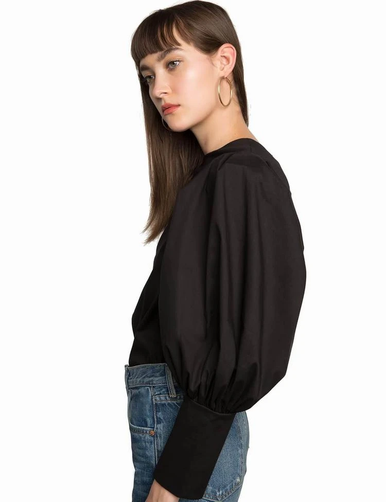 商品Pixie Market|Taylor Black Puffy Sleeve Button Shirt,价格¥820,第5张图片详细描述