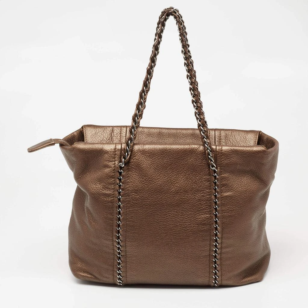 商品[二手商品] Chanel|Chanel Bronze Leather Medium Modern Chain Tote,价格¥8084,第4张图片详细描述