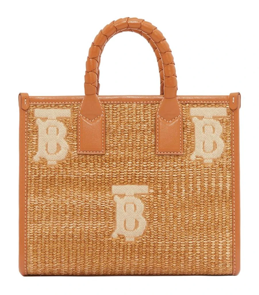 商品Burberry|Mini Raffia Freya Tote Bag,价格¥12398,第1张图片