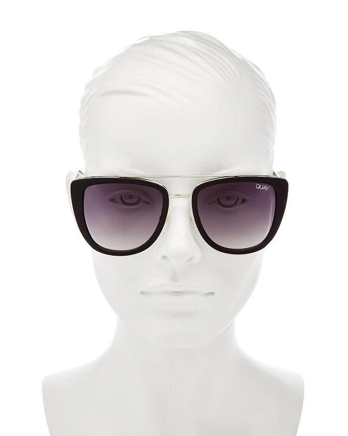 商品Quay|Women's French Kiss Oversized Square Sunglasses, 54mm,价格¥445,第3张图片详细描述
