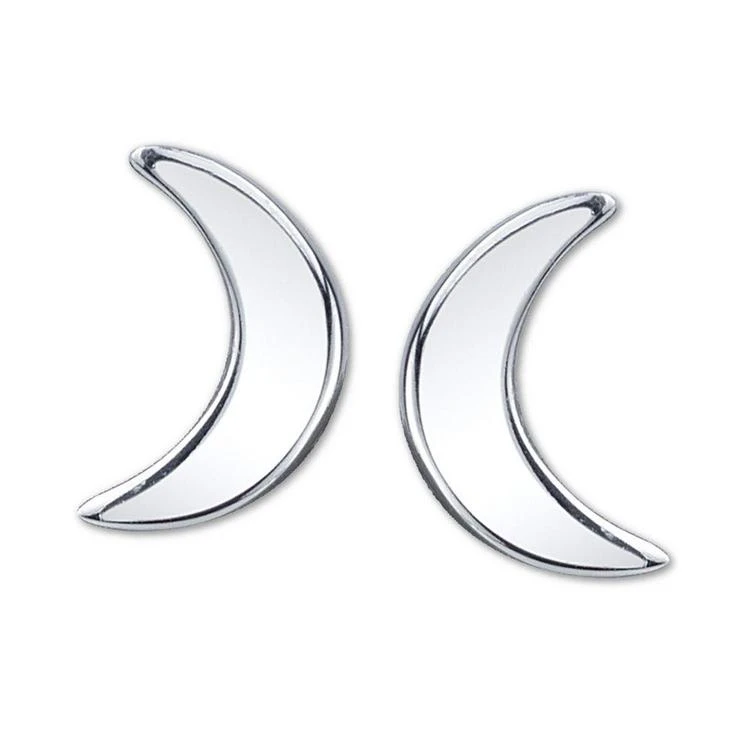 商品Unwritten|Crescent Moon Stud Earrings in Sterling Silver,价格¥60,第2张图片详细描述