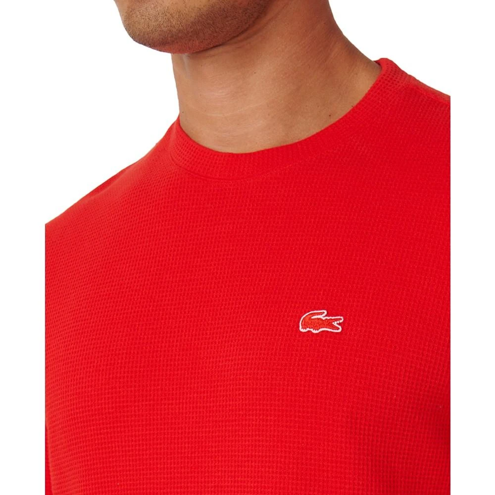 商品Lacoste|男士华夫格针织保暖睡眠衬衫 多款配色,价格¥351,第4张图片详细描述