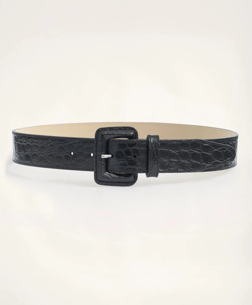 商品Brooks Brothers|Leather Croc Embossed Belt,价格¥492,第1张图片