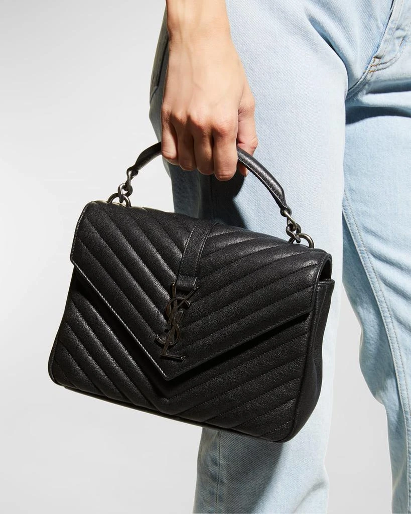 商品Yves Saint Laurent|College Medium Matelasse Lambskin V-Flap Crossbody Bag,价格¥20038,第2张图片详细描述