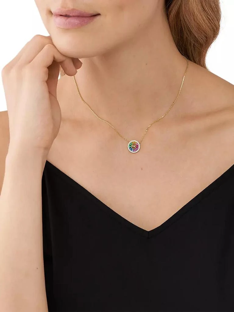 商品Michael Kors|14K Gold-Plated Rainbow Cubic Zirconia Pendant Necklace,价格¥1312,第3张图片详细描述