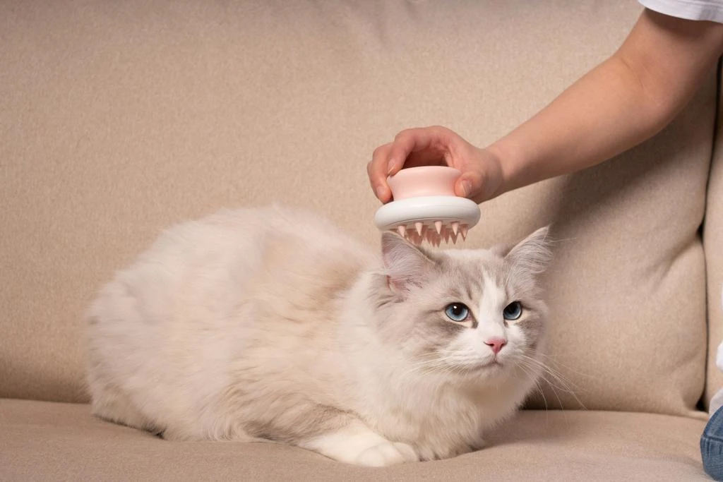 商品Pet Life|'Scwubba' Handheld Bathing Brushing and Massaging Soft Flexible Grooming Pet Comb,价格¥135,第4张图片详细描述
