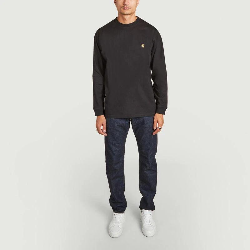 商品Carhartt|L/S Chase Cotton T-Shirt Black Gold CARHARTT WIP,价格¥302,第4张图片详细描述