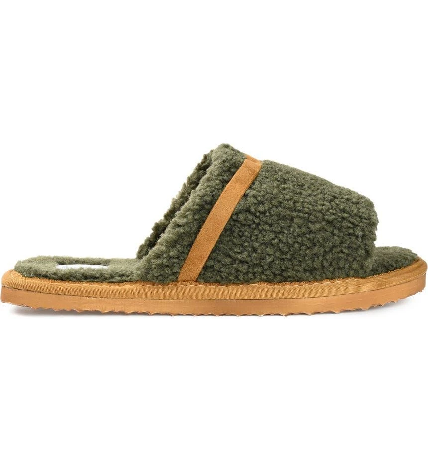 商品Journee Collection|Caterina Faux Shearling Slide Slipper,价格¥237,第3张图片详细描述