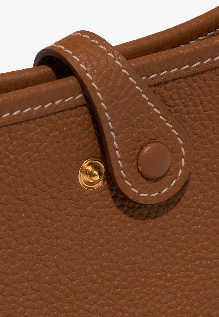 商品Hermes|Mini Evelyne 16 in Gold Taurillon Clemence with Gold Hardware,价格¥35937,第5张图片详细描述