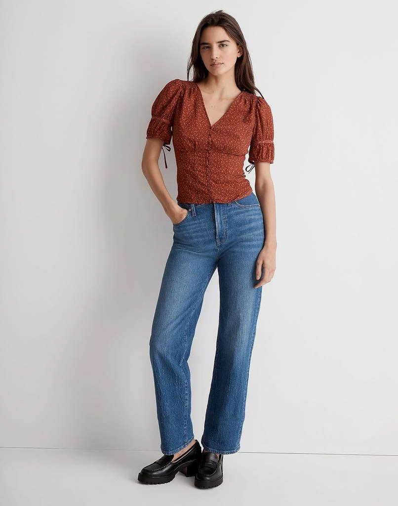 商品Madewell|Recycled Georgette Button-Front Top,价格¥512,第4张图片详细描述