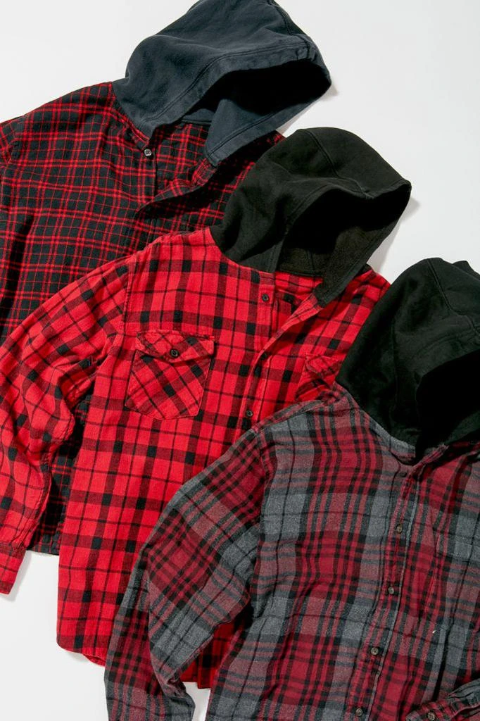 商品Urban Renewal|Urban Renewal Recycled Hooded Flannel 系扣卫衣,价格¥227,第2张图片详细描述