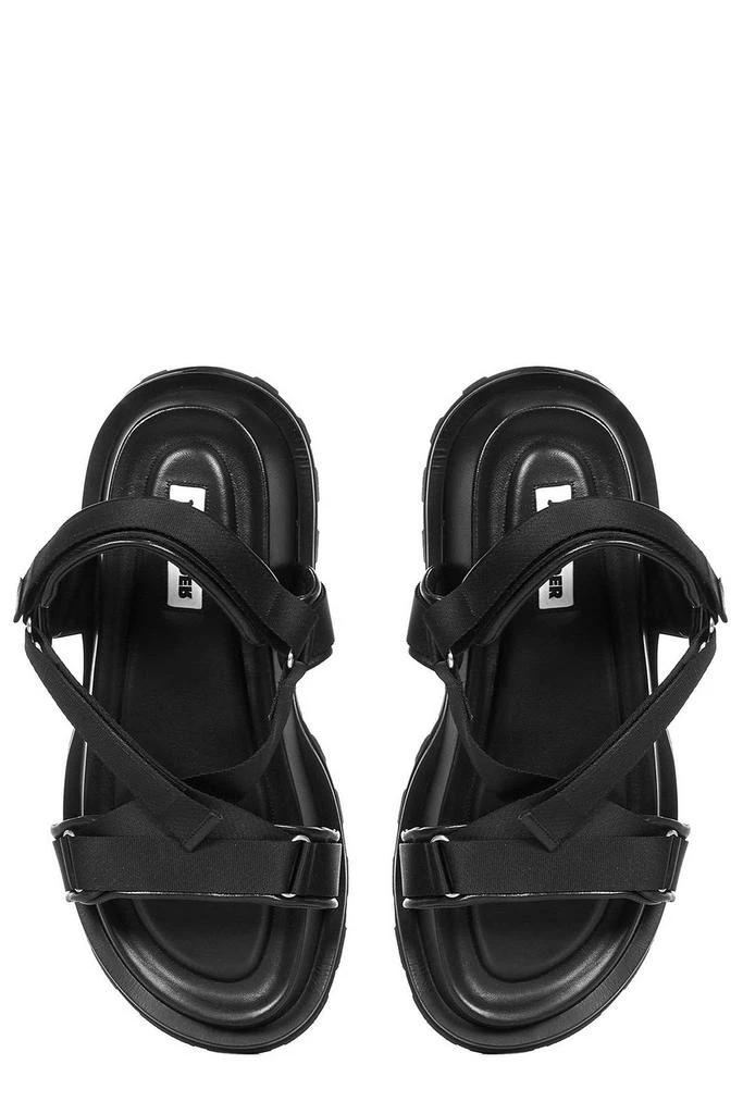 商品Jil Sander|Jil Sander Logo Detailed Cross-Strapped Sandals,价格¥3410,第5张图片详细描述