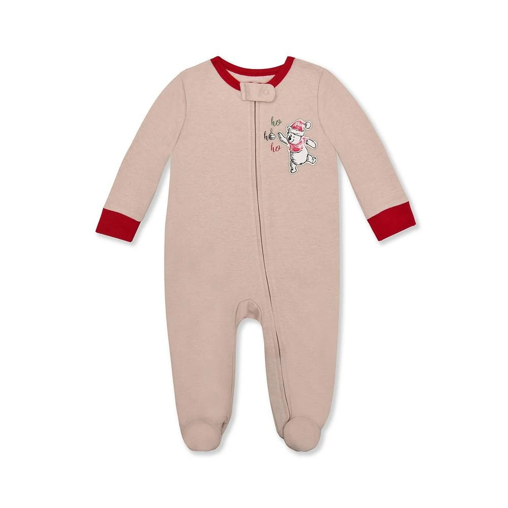 商品Disney|Baby Boys Winnie The Pooh Holiday Long Sleeve Coverall,价格¥183,第1张图片