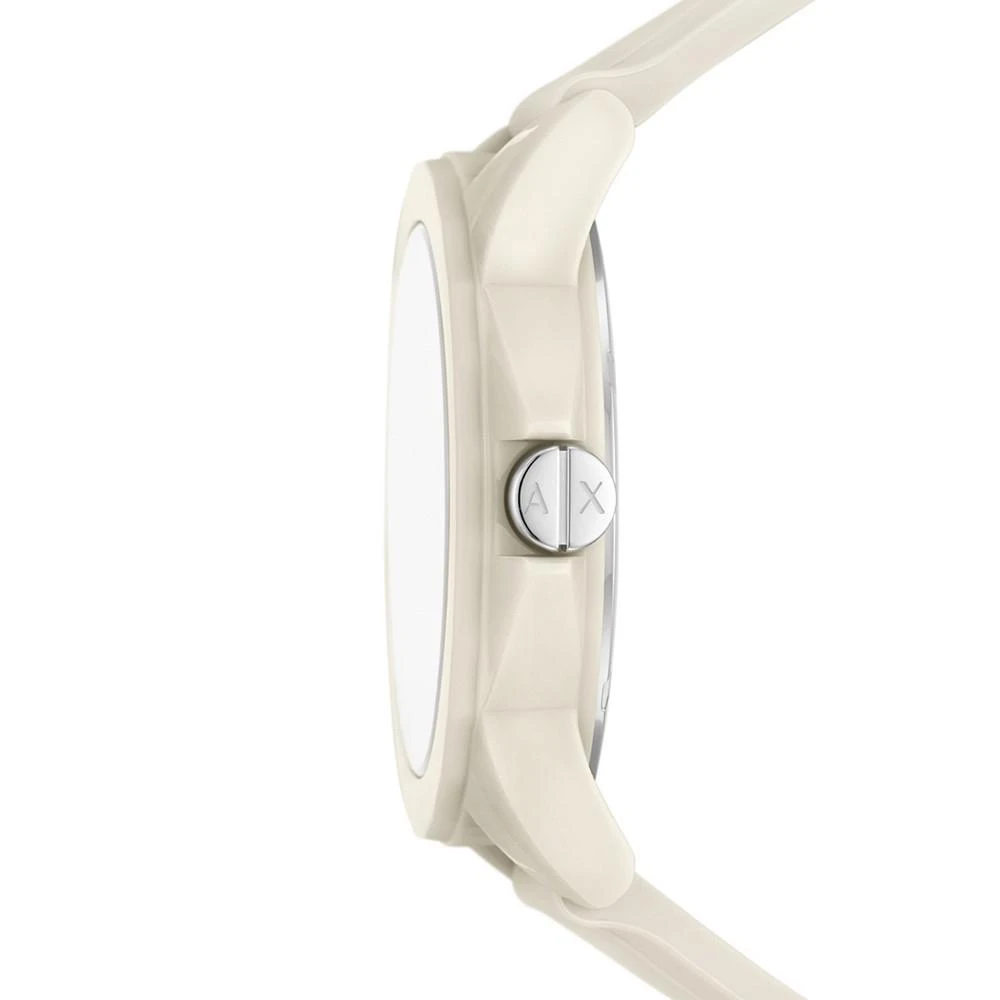 商品Armani Exchange|Women's Lady Banks Three Hand Beige Silicone Watch 40mm,价格¥749,第2张图片详细描述