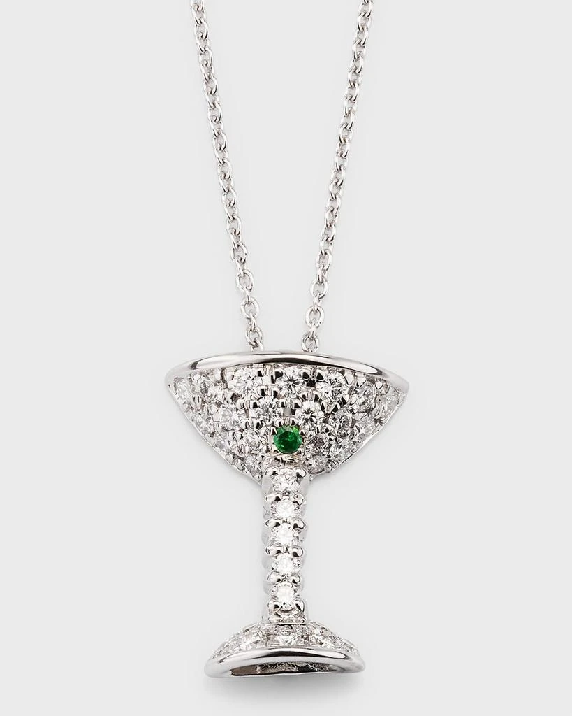 商品Roberto Coin|18K White Gold Martini Glass Glass Pendant Necklace,价格¥17598,第1张图片