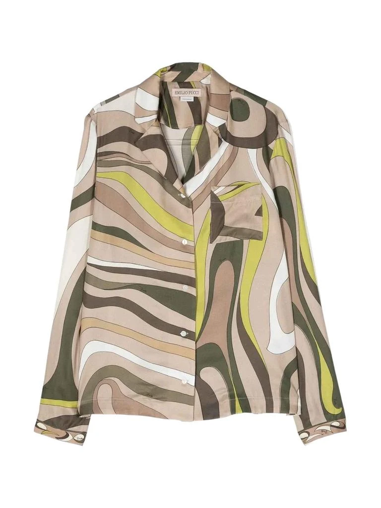 商品EMILIO PUCCI|Emilio Pucci Green Shirt Girl,价格¥2506,第1张图片