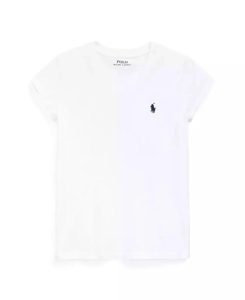 商品Ralph Lauren|Big Girls Cotton Jersey V-Neck T-shirt,价格¥224,第4张图片详细描述