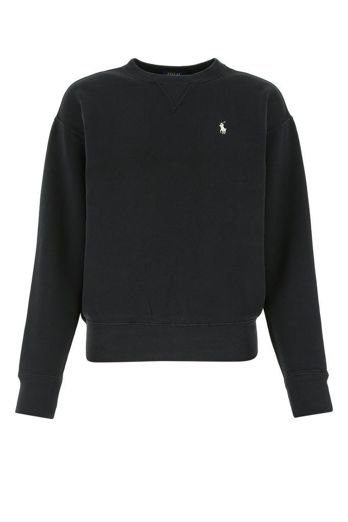 商品Ralph Lauren|Black cotton blend sweatshirt  Nd Polo Ralph Lauren Donna,价格¥1315,第1张图片
