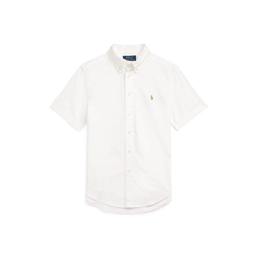 商品Ralph Lauren|Cotton Oxford Short Sleeve Shirt (Big Kids),价格¥339,第1张图片