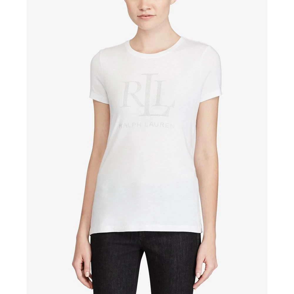 商品Ralph Lauren|Studded Jersey T-Shirt,价格¥176,第1张图片