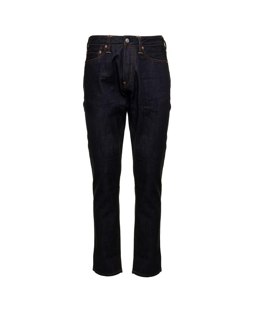 商品Evisu|Evisu Man's Blue Jeans With Off White Seagull  Back Print,价格¥1544,第1张图片