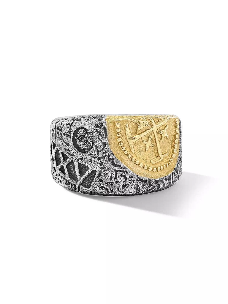 商品David Yurman|Shipwreck Coin Signet Ring in Sterling Silver,价格¥13486,第3张图片详细描述