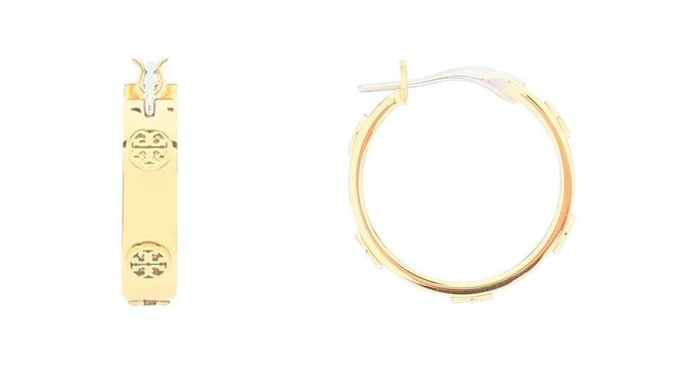 商品Tory Burch|Tory Burch Miller Double T Stud Hoop Earrings,价格¥879,第2张图片详细描述