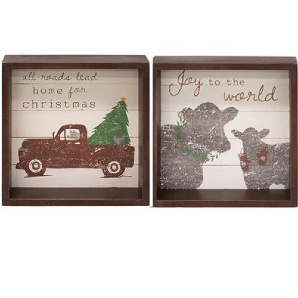 商品HomeGifo|*Joy To The World Box Sign 2 Asstd.,价格¥281,第1张图片