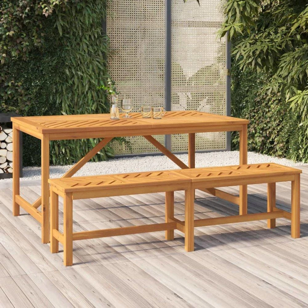 商品VidaXL|Patio Dining Table 59.1"x35.4"x29.1" Solid Wood Acacia,价格¥2921,第1张图片