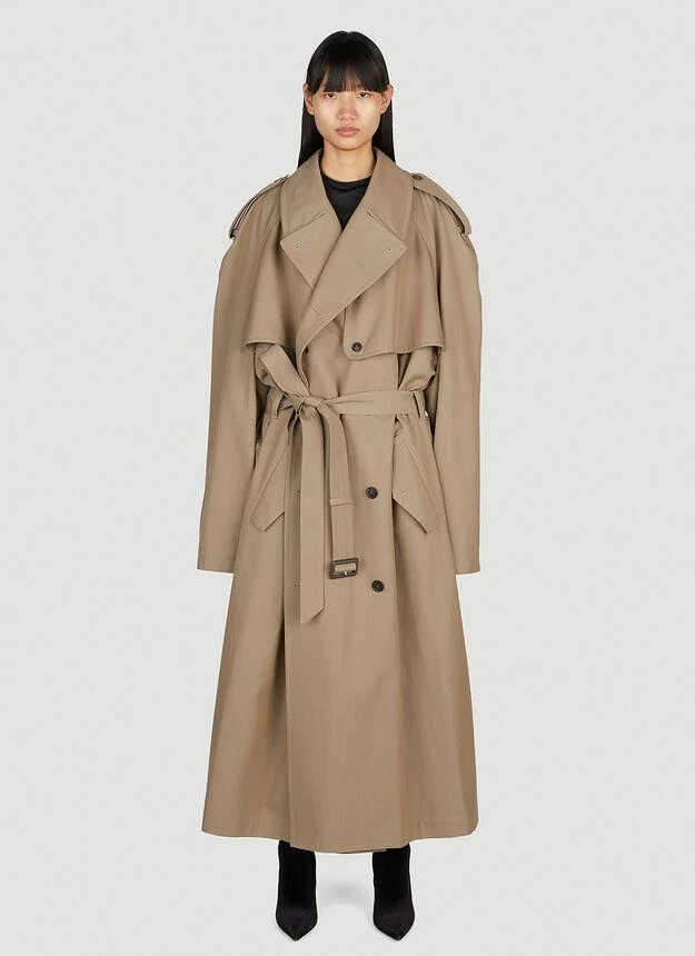 商品Balenciaga|Oversized Trench Coat in Beige,价格¥32790,第1张图片