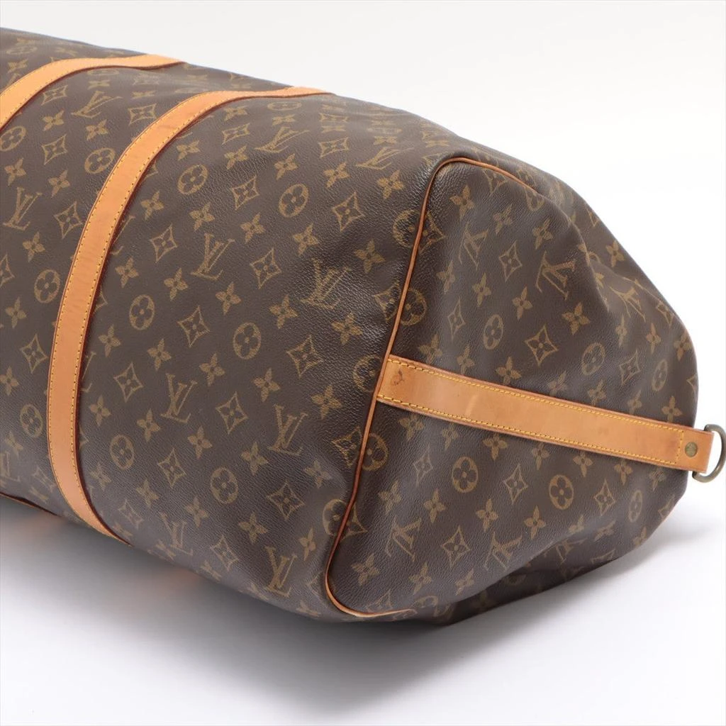 商品[二手商品] Louis Vuitton|Louis Vuitton Brown Monogram Canvas Leather Keepall 55 cm Bandouliere Duffle Bag Luggage,价格¥13458,第4张图片详细描述